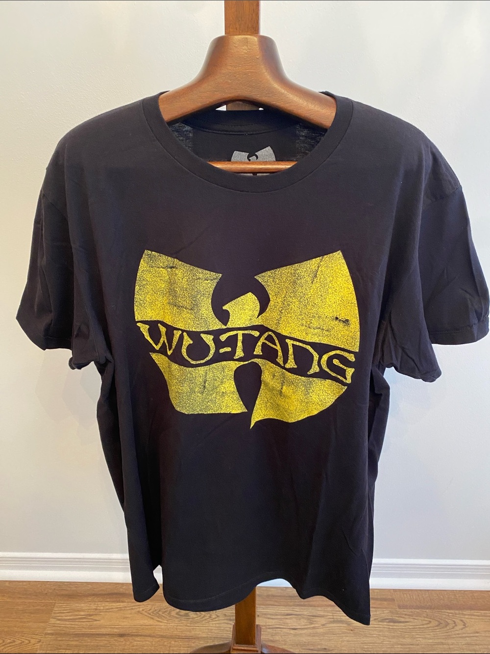 Wu-Tang Black Short Sleeve Tee with Yellow Logo